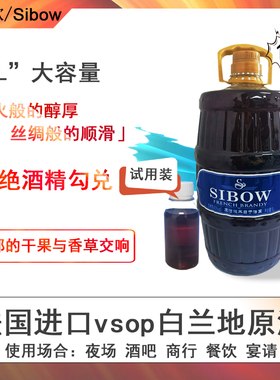 法国酒液XO白兰地橡木桶VSOP蒸馏酒夜场专供调味酒5L大桶装基酒