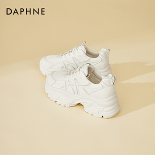 年白色街头流行休闲运动鞋 达芙妮老爹鞋 时尚 2026冬季 子ins潮 女款