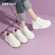 达芙妮厚底百搭小白鞋 轻便松糕底ins板鞋 女款 2026新春秋新款