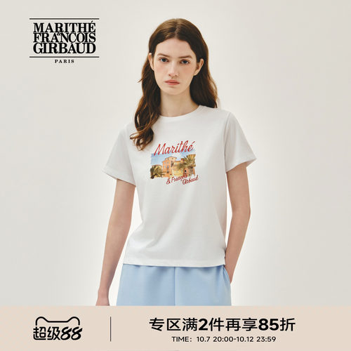MARITHEAEROCOOL女度假印花T恤