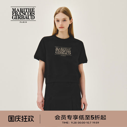 MARITHE女士LOGO印花短袖卫衣