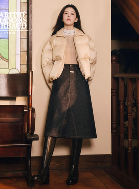 【高允真同款】MARITHE女士牛仔A字半裙 时尚半身裙25年秋冬韩系