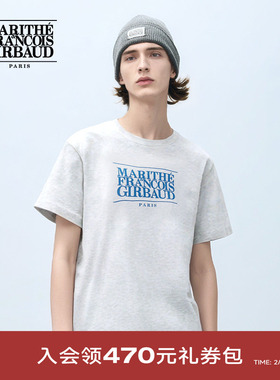 【车银优同款】MARITHE短袖T恤男女款经典LOGO情侣上衣25年秋韩系