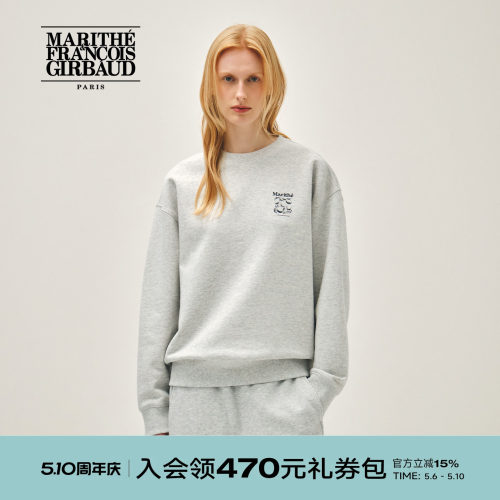 MARITHE柠檬图案oversized卫衣