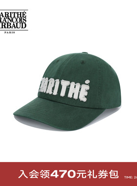 MARITHE贴布平檐帽鸭舌帽 男女同款情侣款可调节鸭舌帽2025年秋冬