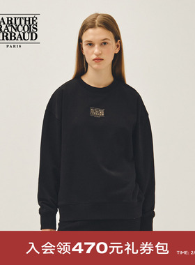 MARITHE小经典LOGO卫衣 男女同款情侣款手绘风刺绣宽松舒适上衣