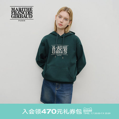 MARITHE经典LOGO连帽卫衣