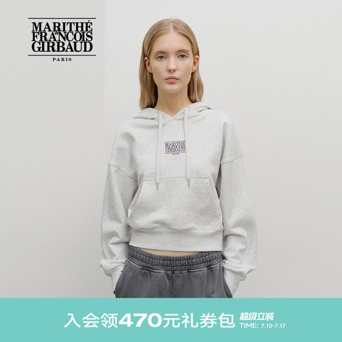MARITHE女士经典小LOGO连帽卫衣