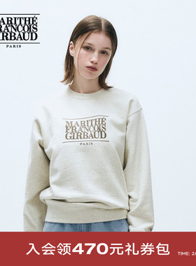 MARITHE经典LOGO卫衣 潮流男女同款情侣装针织印花圆领上衣25秋冬