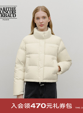 MARITHE基础款女士羽绒服 潮流无帽防风高领短款保暖外套25年秋冬