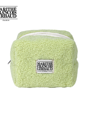 MARITHE经典LOGO毛绒收纳包 情侣时尚可爱实用迷你包2025秋新