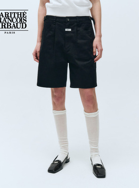 MARITHE女士压褶百慕大短裤 潮流休闲直筒舒适裤子2025年春秋韩系