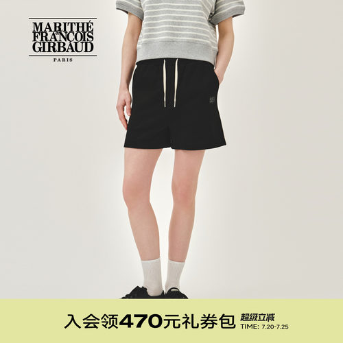 MARITHE女士经典LOGO复古短卫裤