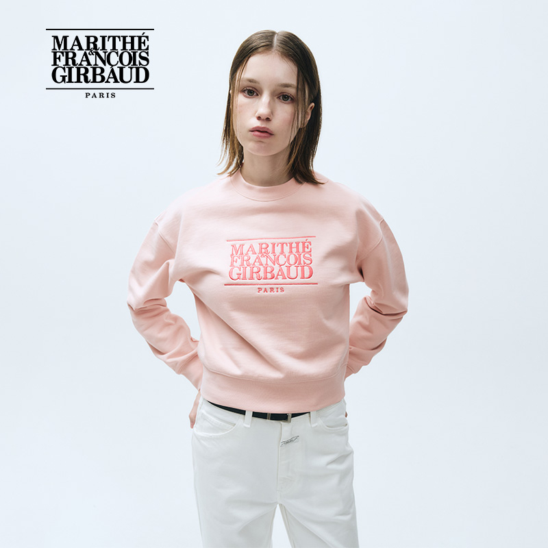 MARITHE女士短款经典LOGO卫衣