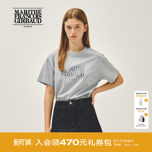 印花简约圆领短袖 MARITHE经典 情侣男女同款 T恤衫 上衣2026夏 LOGO