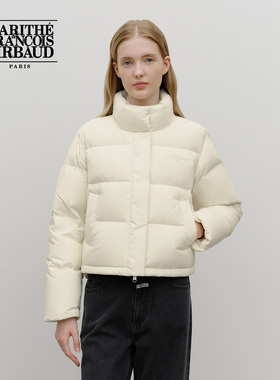 MARITHE基础款女士羽绒服 潮流无帽防风高领短款保暖外套25年秋冬