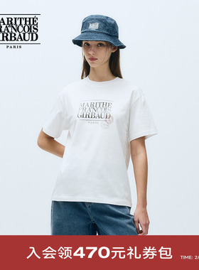 MARITHE短袖T恤潮流男女同款情侣宽松舒适经典LOGO上衣25年夏韩系