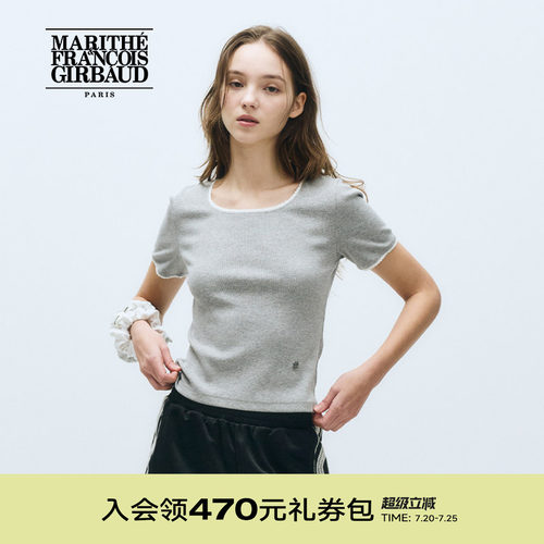 MARITHE女士蕾丝短袖T恤