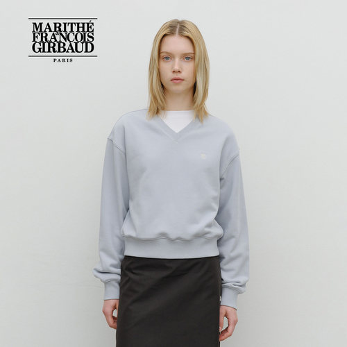 MARITHE舒适女士V领卫衣