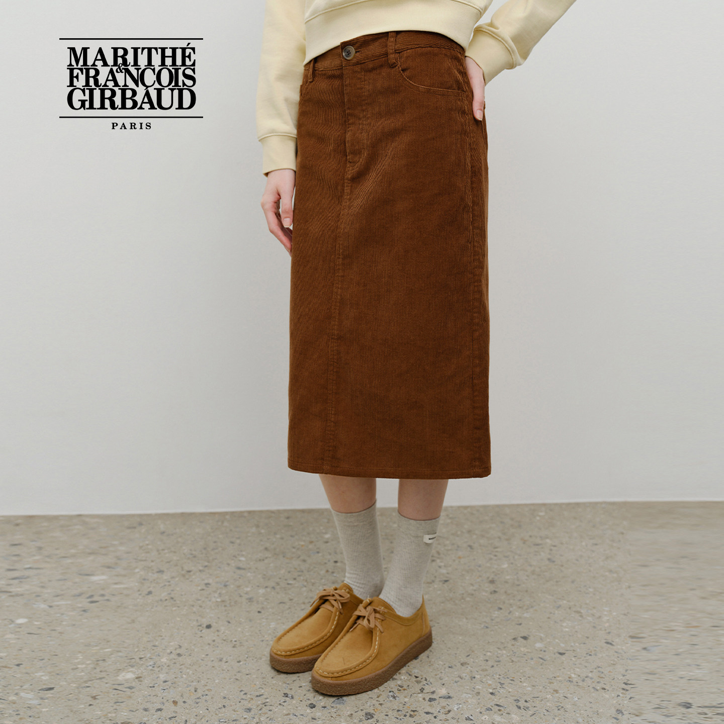 MARITHE女士复古灯芯绒半裙 潮流时尚舒适宽边设计半身裙25年秋冬,女装/女士精品,半身裙,淘宝优惠券,粉丝福利购,淘宝优惠卷