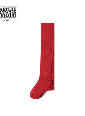 MARITHE女士常规LOGO长袜 罗纹针织舒适弹性品牌刺绣袜子2025秋新