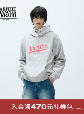【车银优同款】MARITHE连帽卫衣 情侣棒球风减龄印花2025年秋冬
