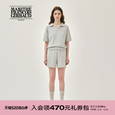 MARITHE女士毛圈短袖T恤短裤套装