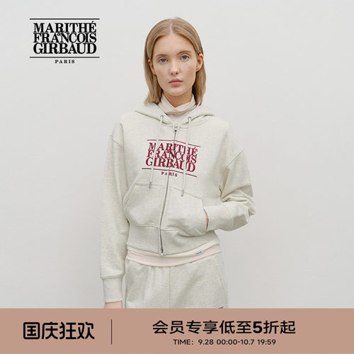 女士经典LOGO拉链连帽卫衣