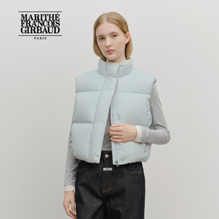 防风短款 MARITHE女士连帽羽绒背心 上衣2025年秋冬 高允真同款
