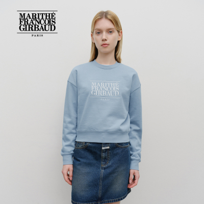 MARITHE女士短款经典LOGO卫衣