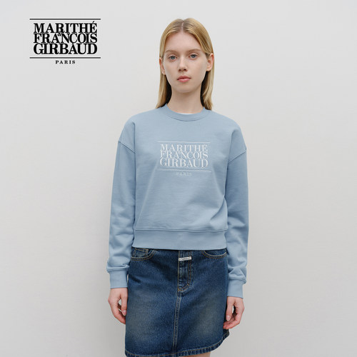 MARITHE女士短款经典LOGO卫衣