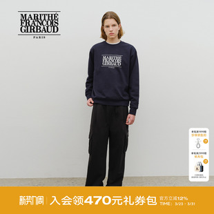 LOGO圆领卫衣 MARITHE经典 男女情侣休闲2025秋冬 车银优同款