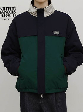 MARITHE经典LOGO双面穿夹克 男女情侣撞色刺绣立领外套25年秋冬