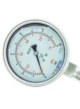 wika威卡型号232.30, 233.30 波登管压力表_不锈钢型_安全型