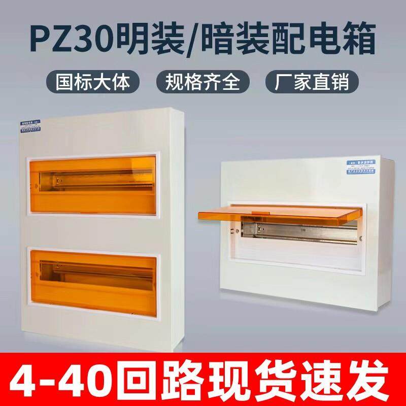 国标PZ30明装暗装强电箱家用开关配电箱室内电闸盒布线箱电源控制