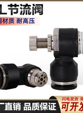 气动气管快速快插接头调节阀SL4-M5/4-01/6-02/8-2气缸调速节流阀