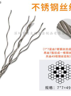 3丝04不锈钢钢绳1  1.52 3 4LJB 5 6 8mm粗晾衣绳不锈钢包钢塑丝