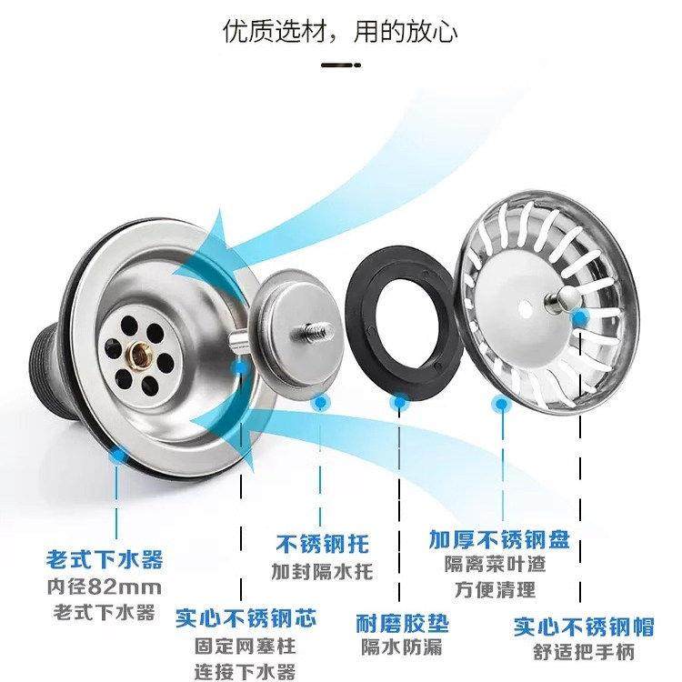 适配款弗兰卡式厨老房老水槽下水器塞子洗菜盆堵水盖子水池封水盖,家装主材,水槽下水器,淘宝优惠券,粉丝福利购,淘宝优惠卷
