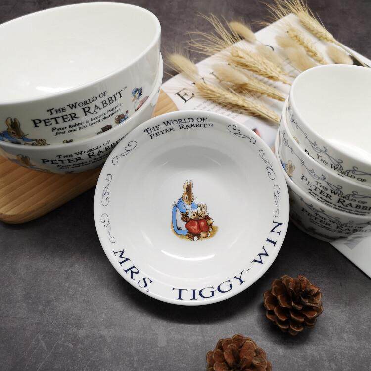 出口骨瓷卡通可爱 彼得兔餐具 家用米饭碗方碗 面 面碗大号汤碗