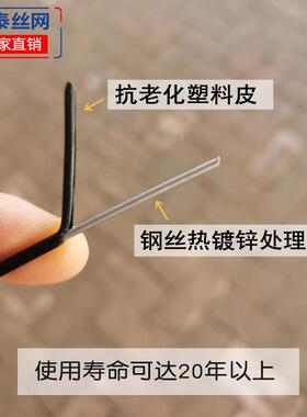 葡萄UHJ架钢丝拉线包果钢百丝绳奇异香果搭架专塑用线大棚热浸镀