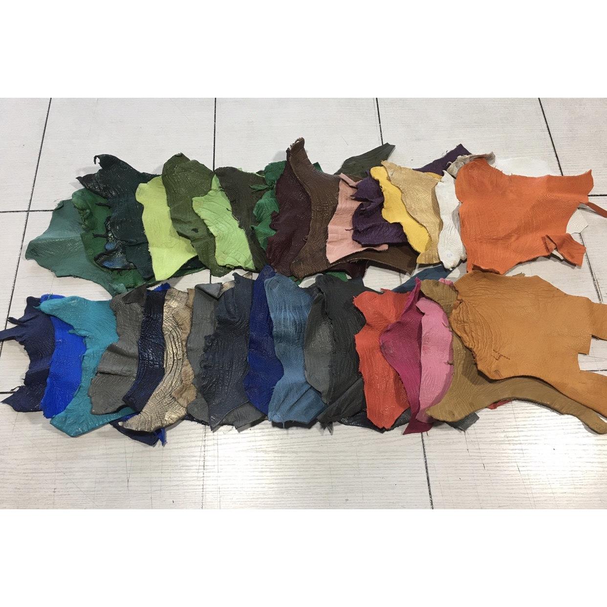 tzp257鸵鸟脚皮特种动物真皮手工DIY皮料镶嵌表带钥匙扣饰品