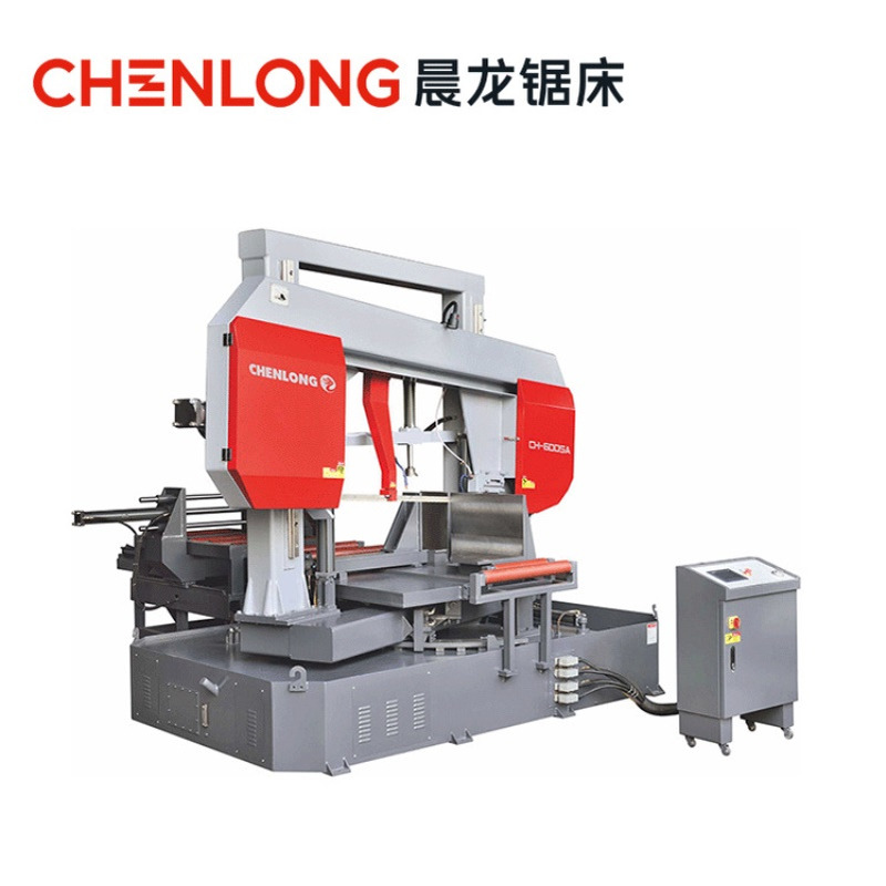 晨龙锯床 CH-600S 龙门卧式多角度半自动金属带锯床锯口窄节能