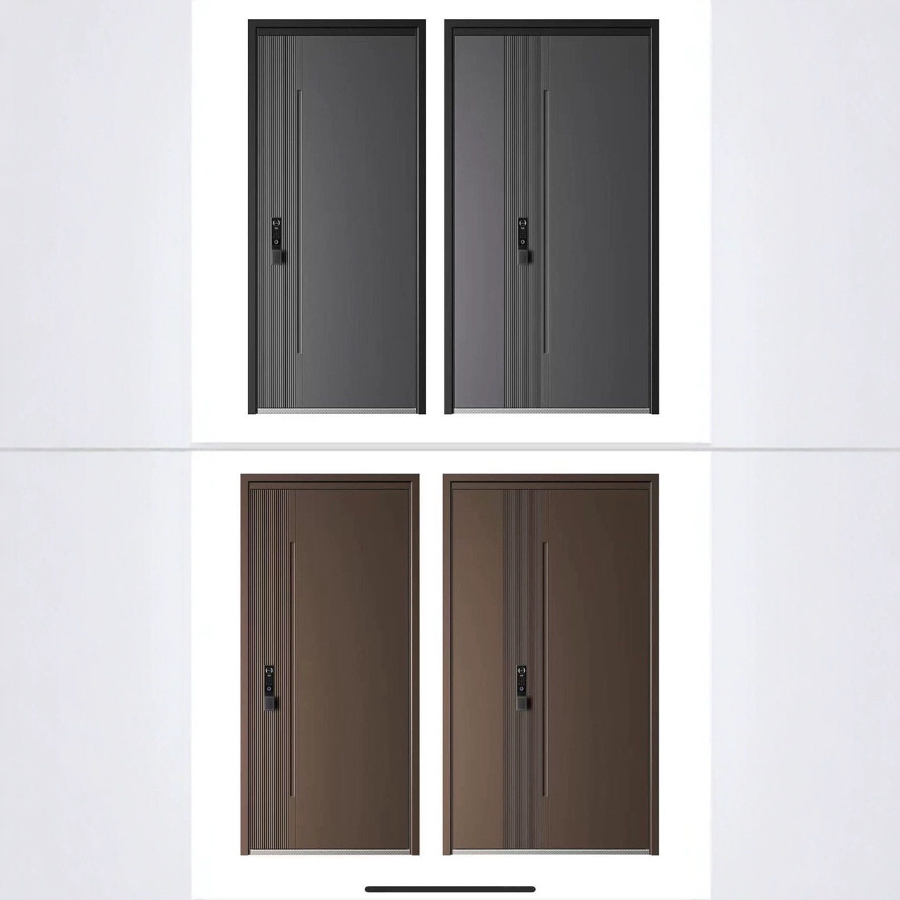 源头厂家智能防盗门单门子母办公室门整体烤漆批发入户门多种尺寸