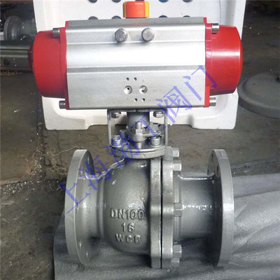 Q641F-40R 316不锈钢气动法兰球阀 双作用气动执行器球阀