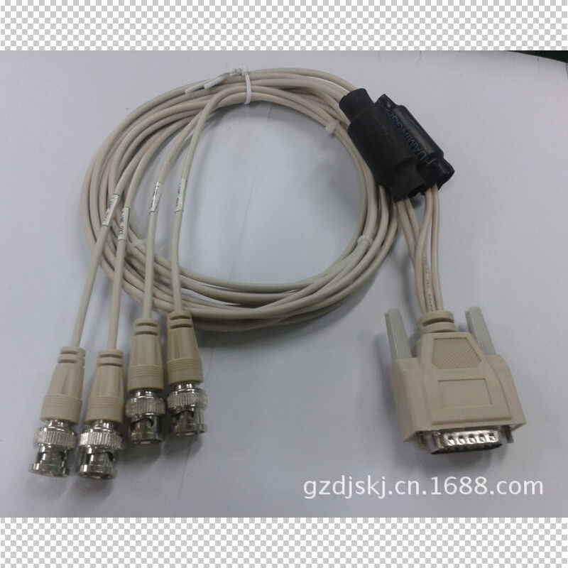 RT-SIC-2E1-F-H3模块连接线，2E1线，DB15针转4BNC,2E1连接线