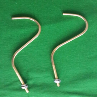 台球杆挂钩小铜钩 台球桌用品架杆铜挂钩 挂杆器三角框挂钩