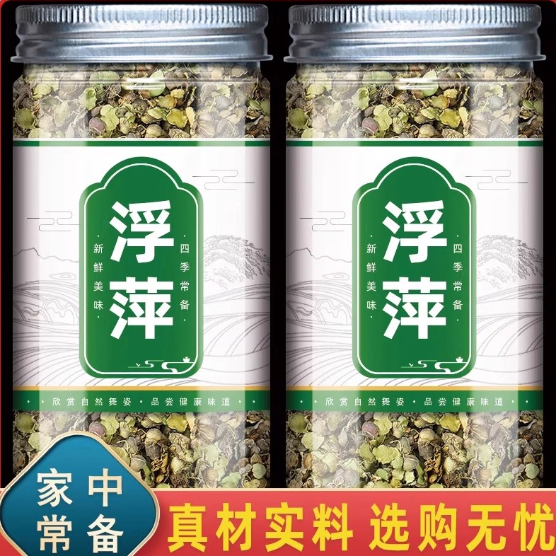 野生浮萍丸中药材饮药用紫背浮萍洗头水田萍搭霜桑叶红花侧柏叶