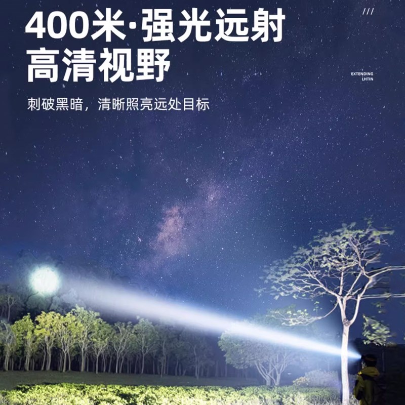 神火夜钓鱼头灯强光充电超亮头戴式户外超长续航手电筒矿灯轻感应