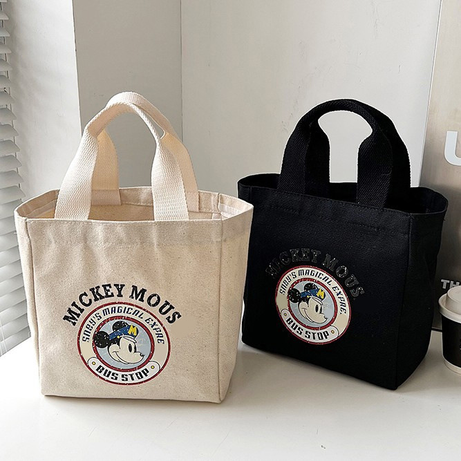 卡通帆布包大容量通勤手提小拎包