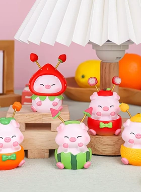 猪猪大合集萌趣小猪公仔摆件